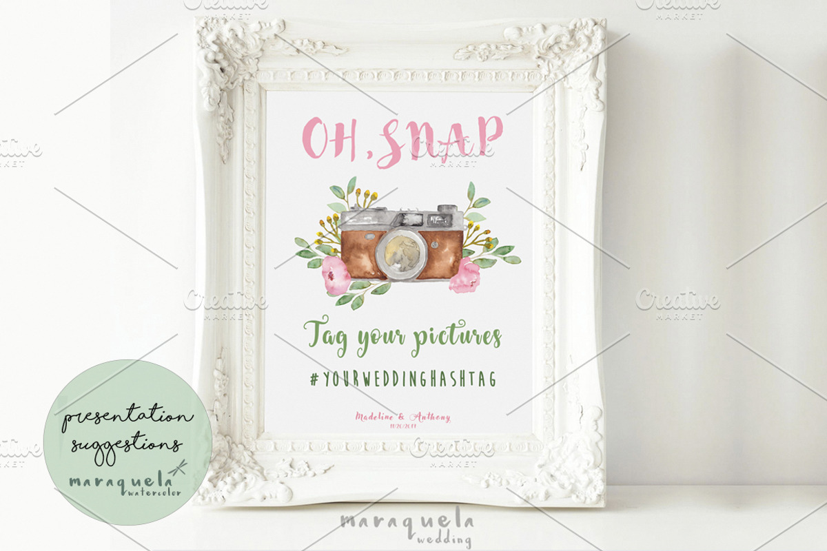 Vintage Cameras & Flowers Clipart, a Decorative Illustration by MaraquelaStudio (Photo 5 of 6)