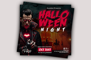 Halloween Party Flyer Template, a Flyer Template by Posterfello