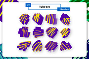 Outline TUBE Brush set, a Brush Add-On by Magnatype (Thumbnail 2 of 6)
