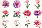 Dusty Pink Flowers Clipart, an Illustration by DreamCafeArt (Thumbnail 4 of 7)
