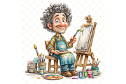 Male Artist Clipart JPG, a Person Illustration by Memories By Lea (Thumbnail 3 of 20)