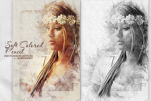 Soft Colored Pencil Photoshop Action