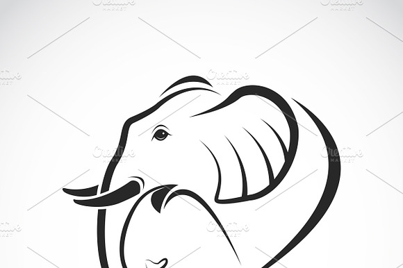 Vector Image Of An Elephant Design