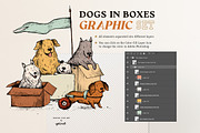 Dogs in Boxes Graphic Set, an Animal Illustration by Yeticrab (Thumbnail 4 of 13)