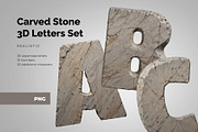 Carved Stone 3D Letters Set, an Object Graphic by Kotulsky Mockups (Thumbnail 1 of 6)