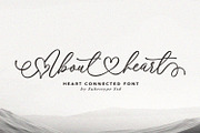 About Heart - Heart Connected Font, a Font by Subectype Studio (Thumbnail 1 of 9)