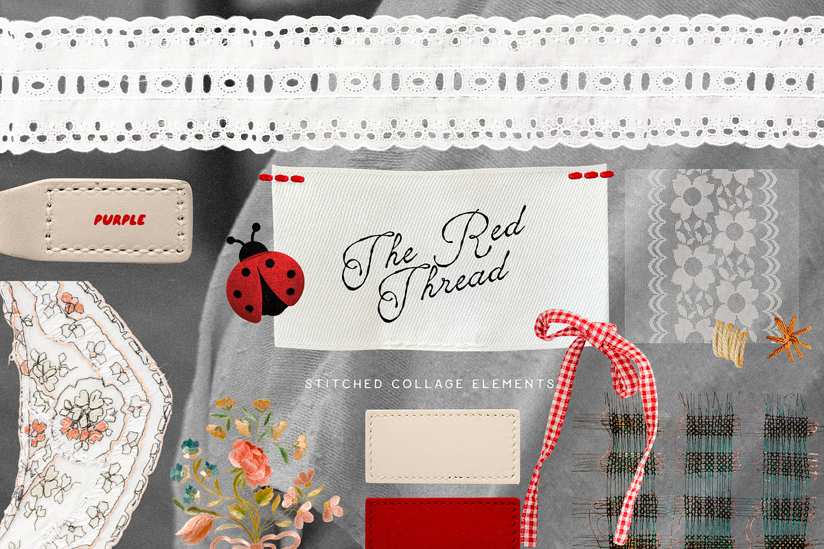 The Red Thread: Stitched Collage, an Object Graphic by Purple (Photo 11 of 14)