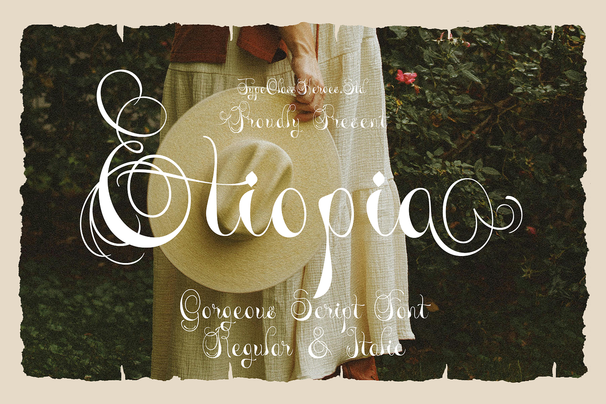 Etiopia Script, a Script Font by TypeClassHeroes (Photo 1 of 10)