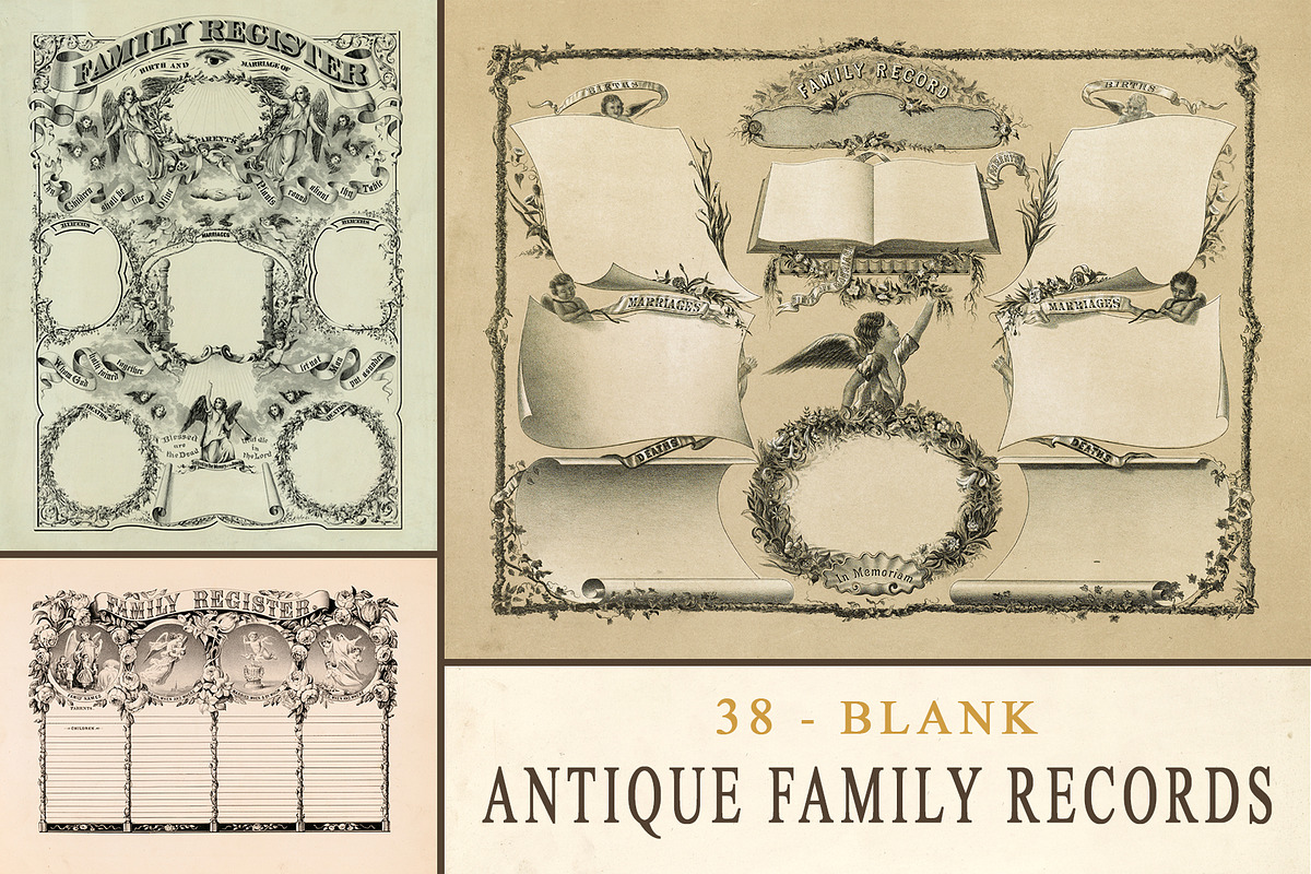 Antique Family Records - Blank, a Texture Graphic by Blue Line Design (Photo 1 of 17)