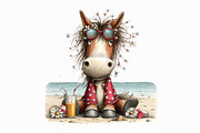 Beach Animals Watercolor Clipart Set, an Animal Illustration by Nicolle's Colorful Art (Thumbnail 2 of 10)