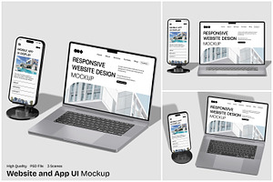 Website and App UI Mockup, an iPhone Mockup by Unerispace