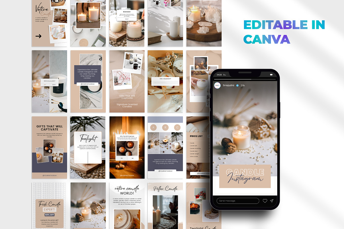 Candle Instagram Story Templates preview 6