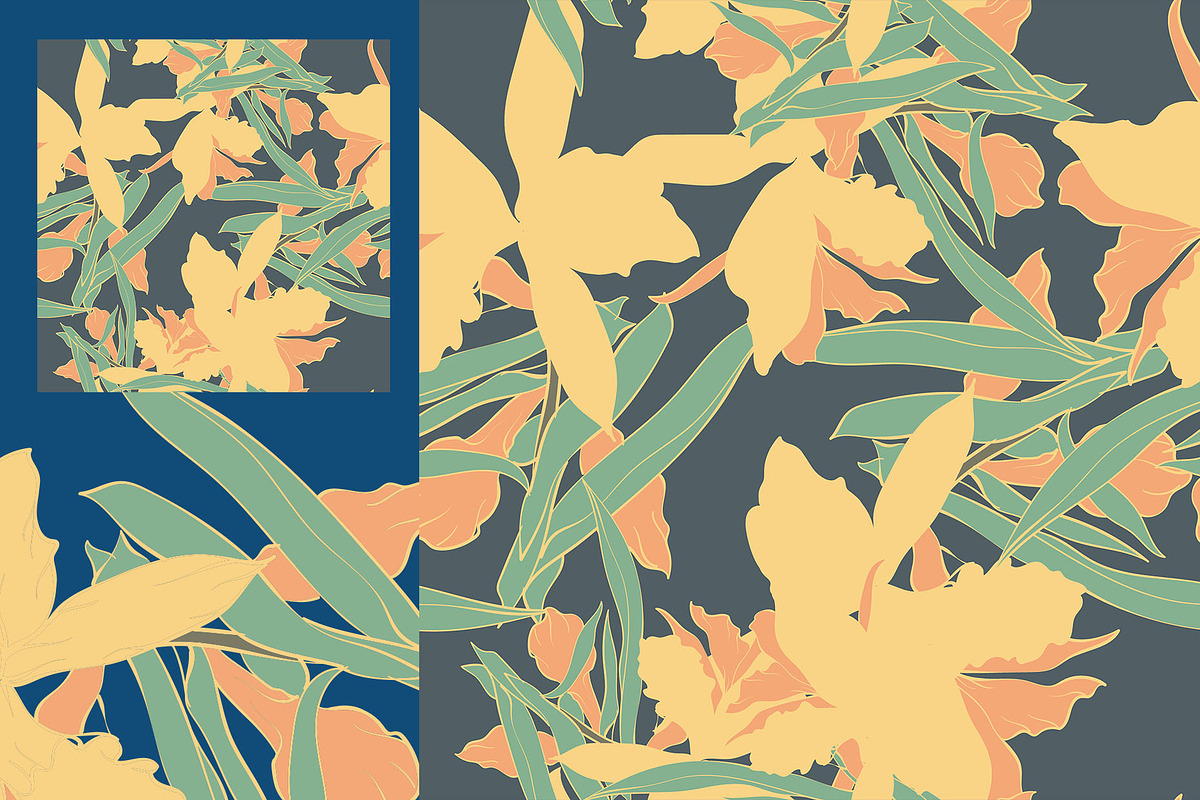 20EPS/jpg seamless floral pattern, a Pattern Graphic by Theraphosath (Photo 10 of 11)