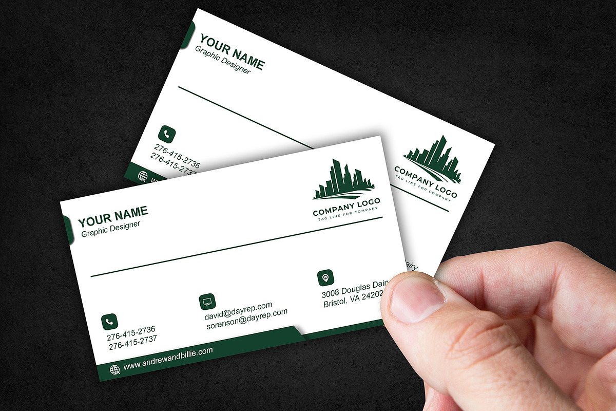 Minimal Realtor Broker Card PSD preview 6