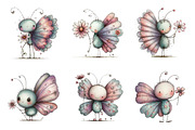 Whimsical Spring Butterfly Clipart, an Illustration by SinaCreation (Thumbnail 3 of 9)