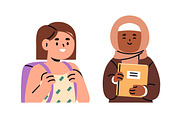 Kids students study at school set, an Education Illustration by Good Studio (Thumbnail 3 of 16)