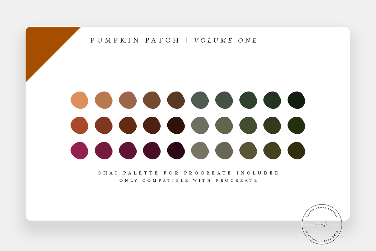 Pumpkin Patch Procreate Stamps + PNG, a Brush Add-On by SorrDesign (Photo 5 of 7)
