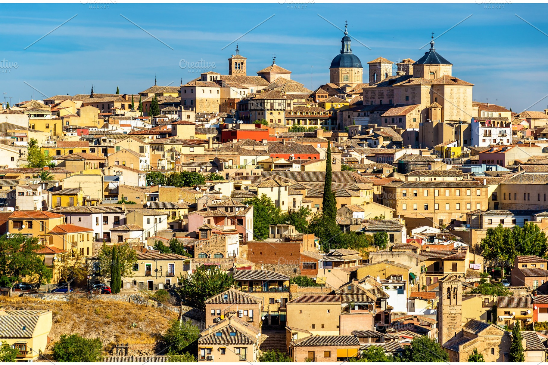 The medieval city of toledo a unesco world heritage site in spain containing, an Architecture Photo by Leonid Andronov