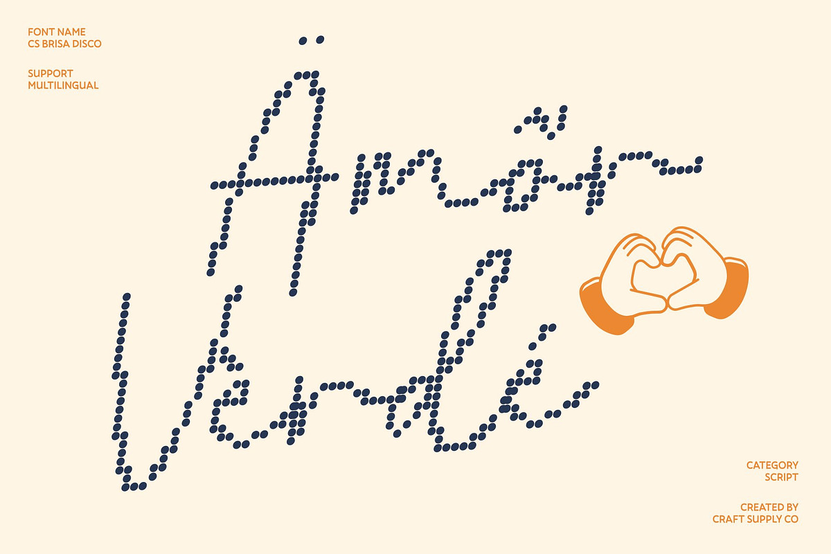CS Brisa Disco, a Script Font by Craft Supply Co. (Photo 7 of 8)