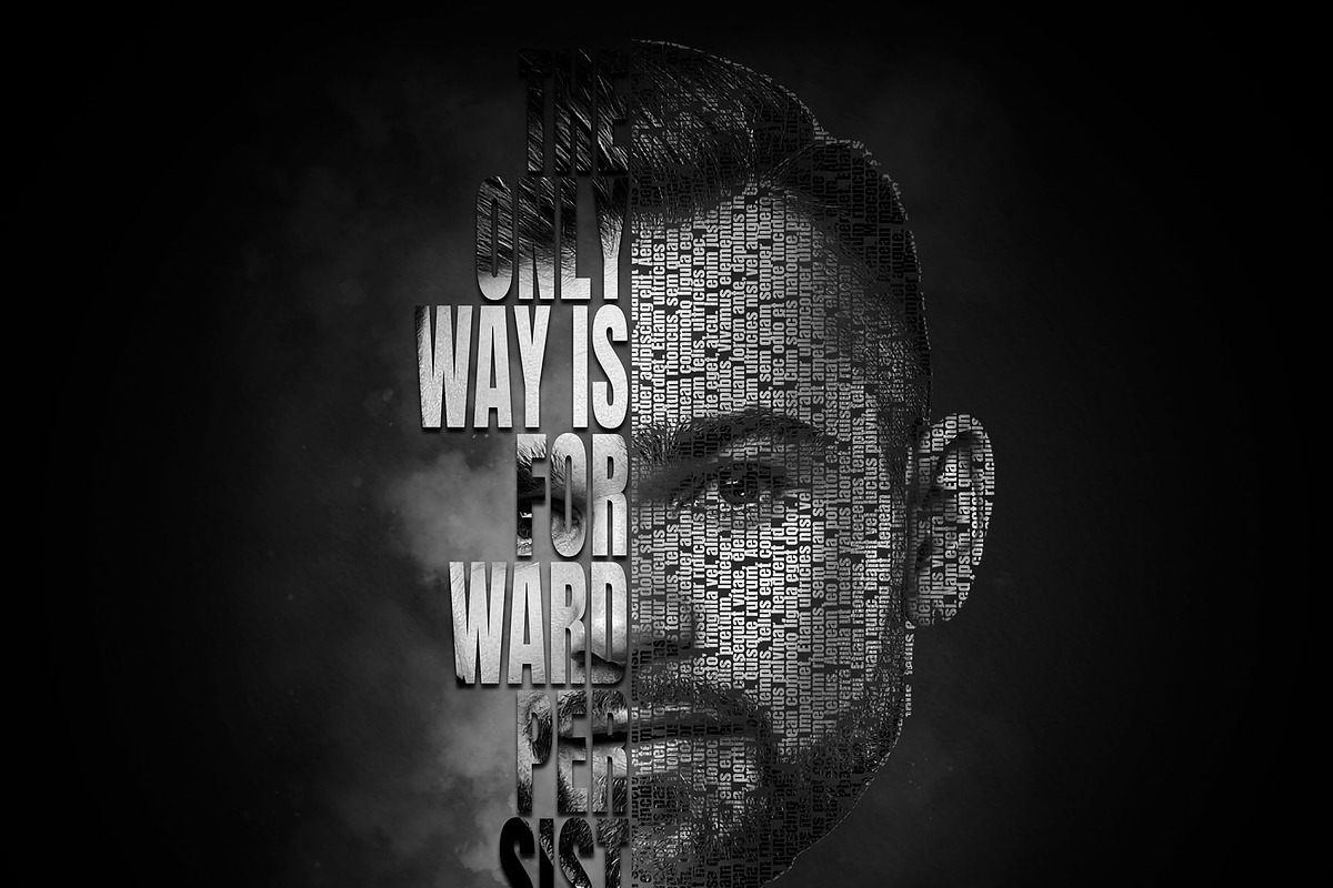 Text Masking Photo Effect Mockup