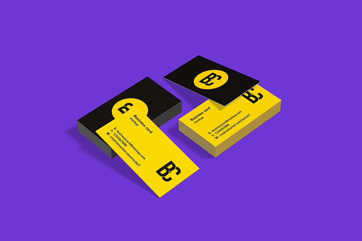 HR Unique business card mockup, a Print Template by Michał Pieczyński (Photo 4 of 9)