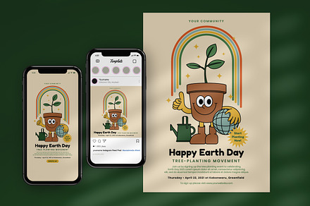 Earth Day Plant Tree Flyer & Insta