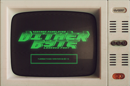 Dither Byte - Vintage Pixel Font, a Symbol Font by Gleb Guralnyk