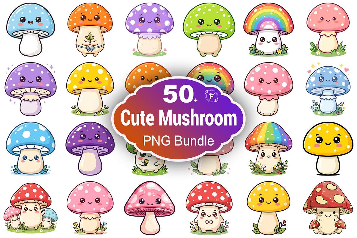 Cute Mushroom Png, an Object Illustration by Forhadx5 (Photo 1 of 11)