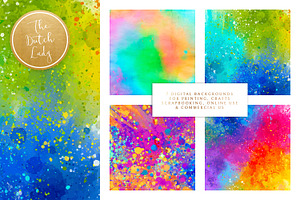 Happy Carnival Splatter Backgrounds