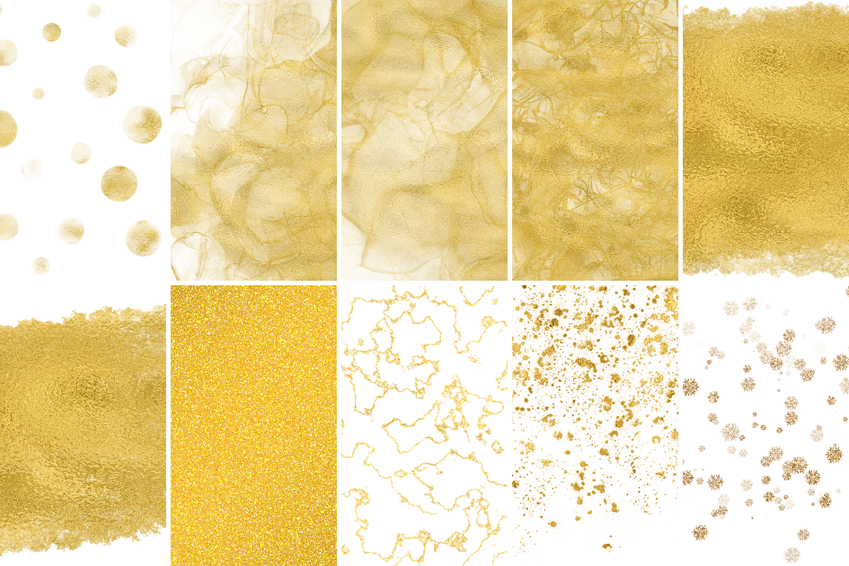 Golden Overlays & Backgrounds Pack