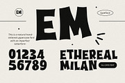Ethereal Milan, a Sans Serif Font by Xelo Graph (Thumbnail 1 of 11)
