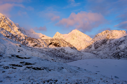 North. Winter landscape and sunset, a Nature Photo by Landscape and travel
