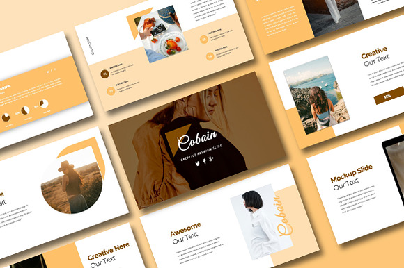 Cobain Creative Fashion PowerPoint preview 5