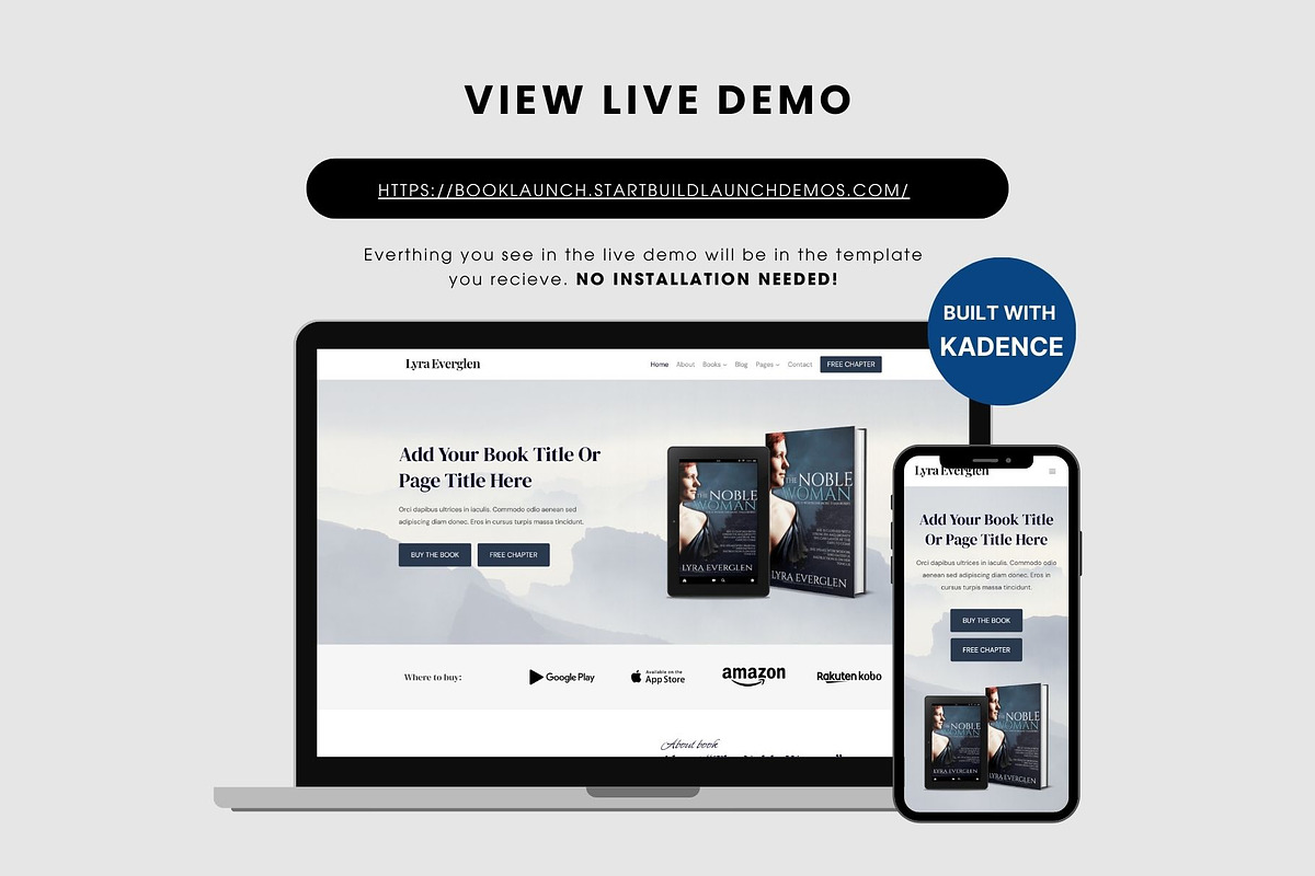 Author Website Template WordPress preview 2