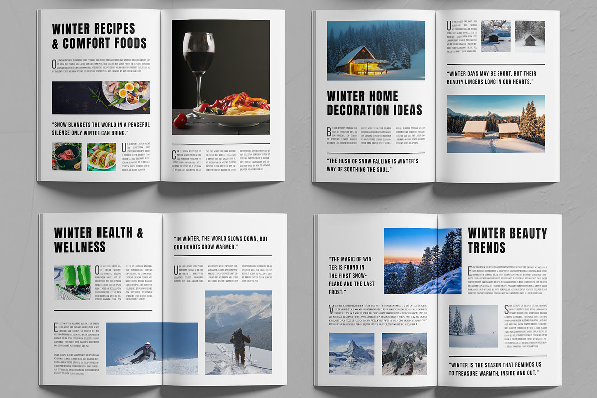 Winter Magazine Template