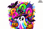 Colorful Cute Halloween Clipart PNG, a Seasonal Illustration by Coco Bloom (Thumbnail 1 of 3)