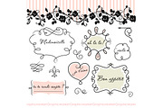 French Frames clip art with patterns, an Illustration by GraphicMarket (Thumbnail 1 of 2)