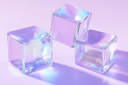 Colorful glass cubes on a table, an Arts & Entertainment Photo by Beautiful things