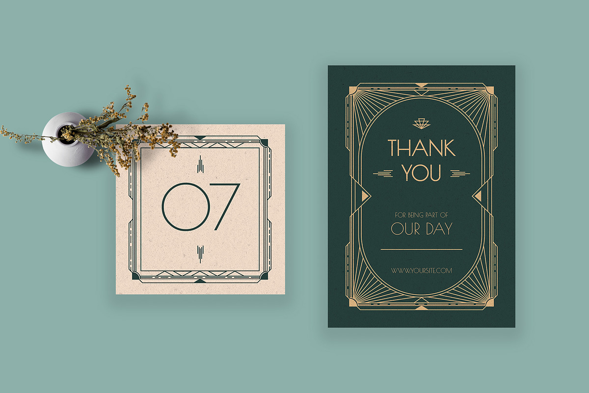 Wedding Invitation Suite - Art Deco, an Invitation Template by Neermana (Photo 2 of 4)