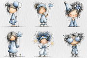 Happy New Year Girl Clipart, an Illustration by Rose Art (Thumbnail 3 of 7)