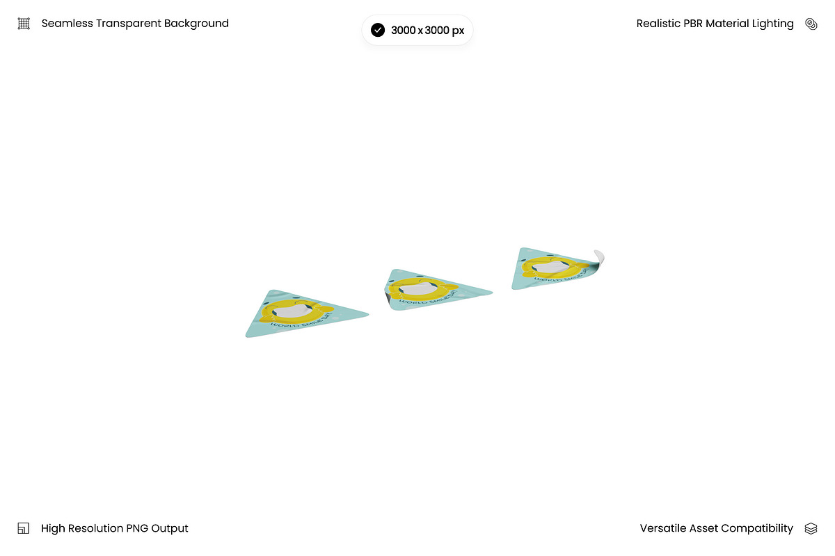 Fish Sticker Pack Triangular 3D, an Object 3D Model by Wencory (Photo 1 of 3)