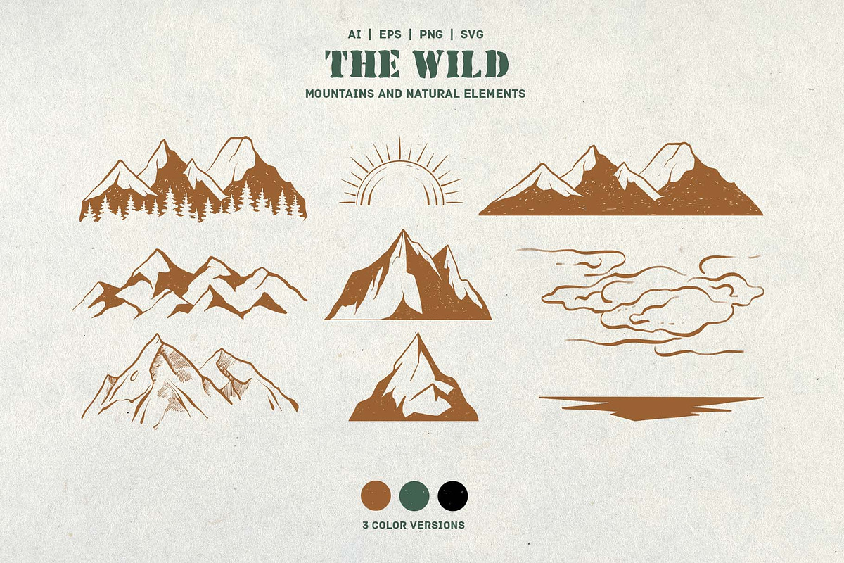 Hiking & Camping Vector Clipart Set, an Object Illustration by VerAna (Photo 3 of 13)