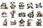 Spring Peeking Animals Clipart Bundl, an Illustration by Libby Wishes (Thumbnail 2 of 4)