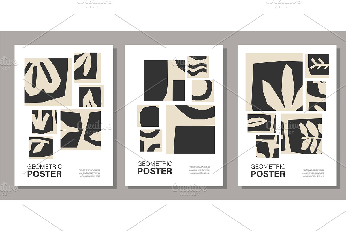 Set of minimalst wall art poster, an Illustration by C Design Studio