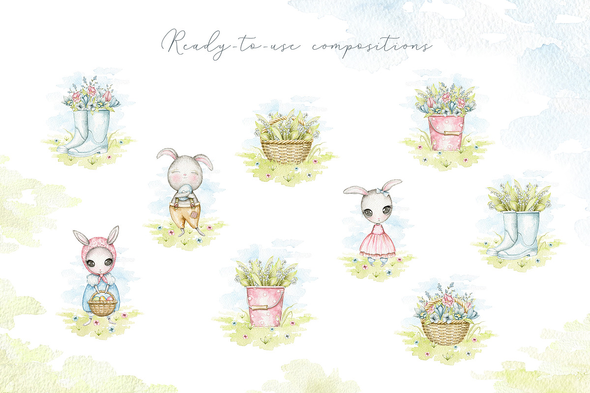 Watercolor Easter, an Animal Illustration by Mimomy (Photo 8 of 17)