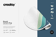Round Corners Rug Mockup Set, a Product Mockup by creatsy4 (Thumbnail 1 of 11)