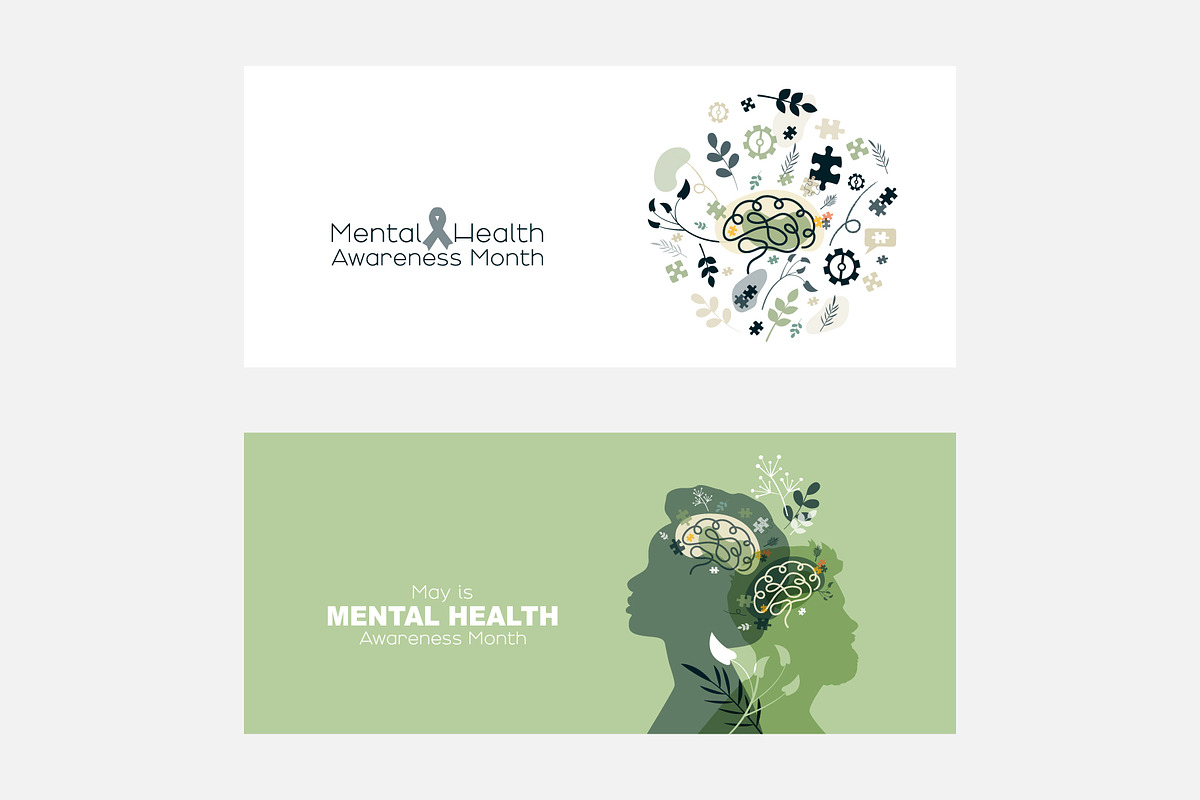 Mental Health theme, an Illustration by Stafeeva (Photo 3 of 11)
