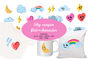 Crayon weather sky bundles, an Object Graphic by bungamustia (Thumbnail 1 of 8)