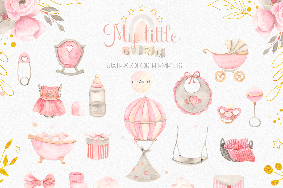 My little girl. Watercolor collectio, an Object Graphic by Ana-Sakuta (Photo 18 of 22)