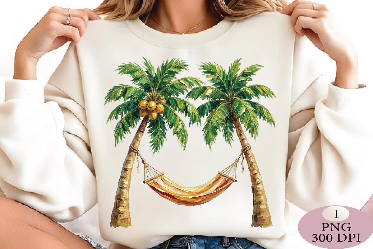 Relaxing Palm Tree Hammock Summer PN, an Illustration by Daily.Designs (Photo 5 of 5)